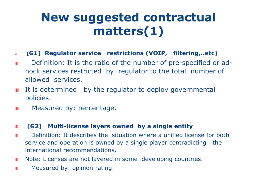 new suggested contractual matters 1