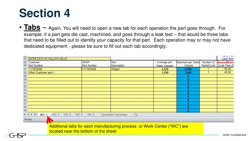 section 4 tabs again you will need to open