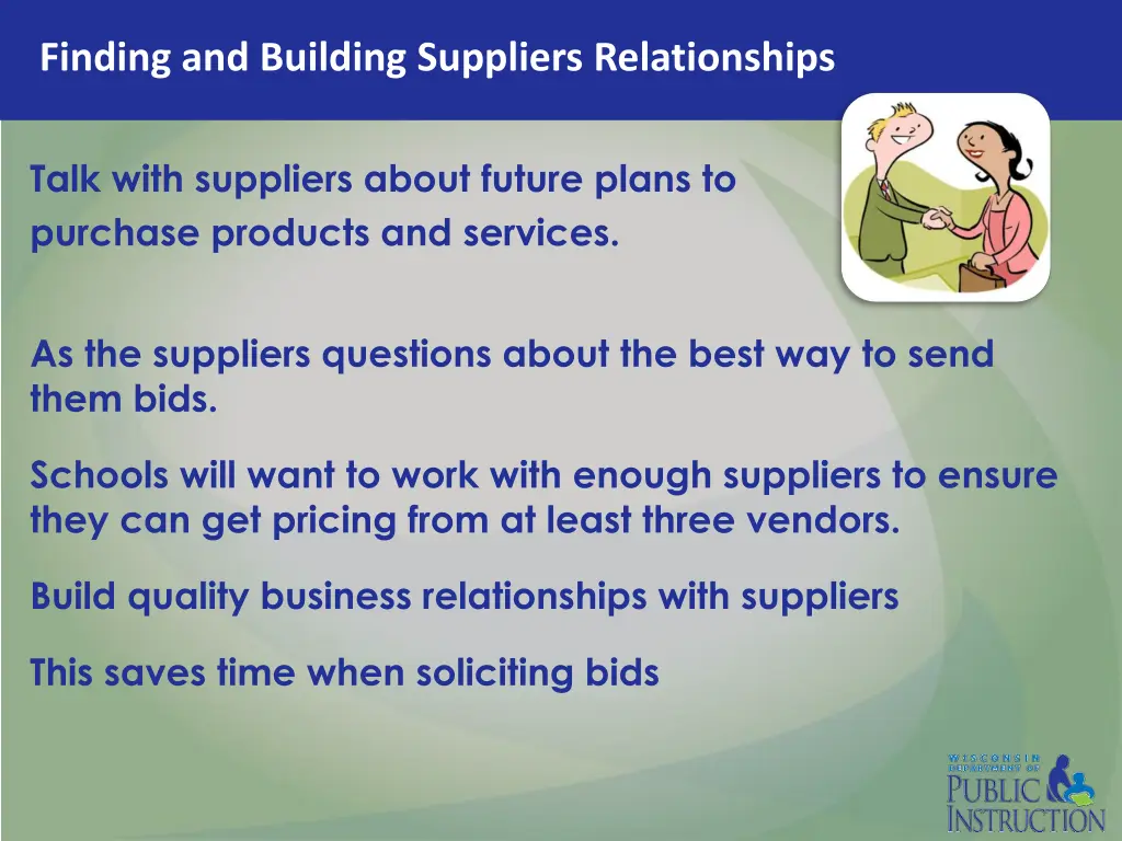 finding and building suppliers relationships