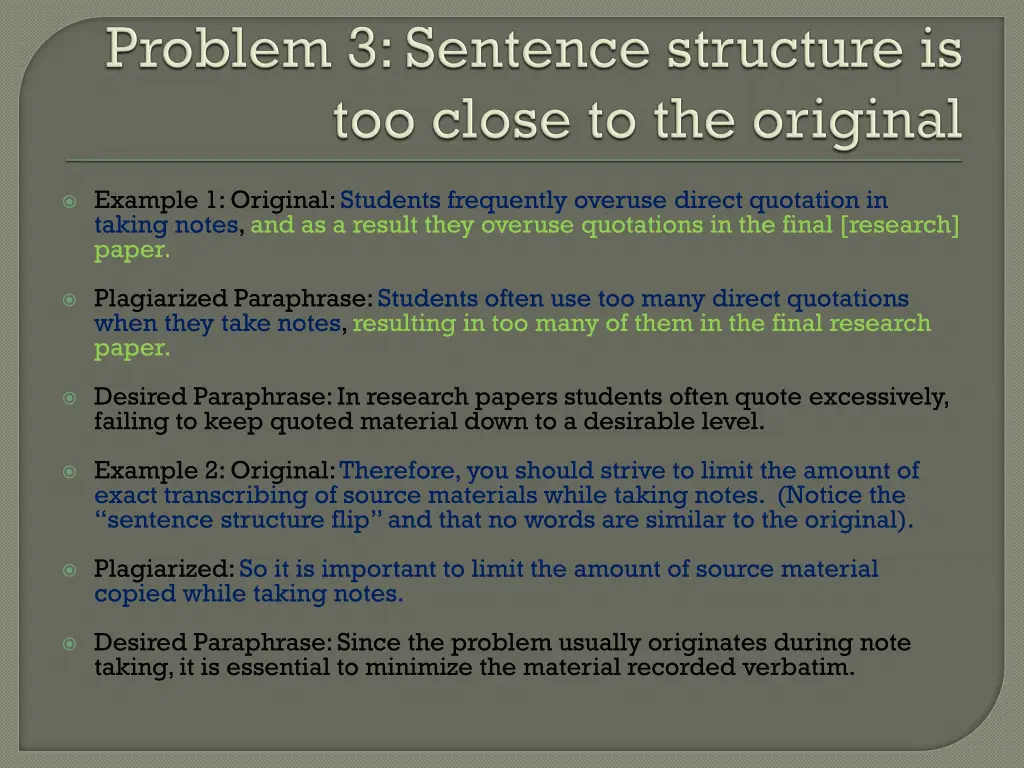 example 1 original students frequently overuse