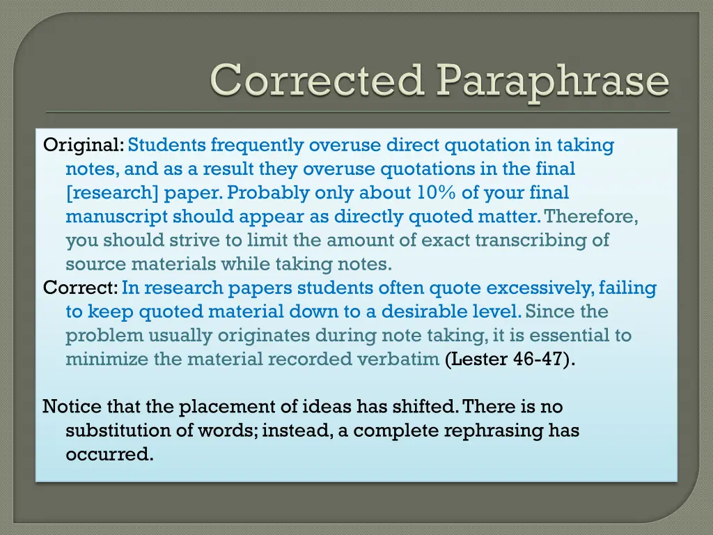 original students frequently overuse direct 1