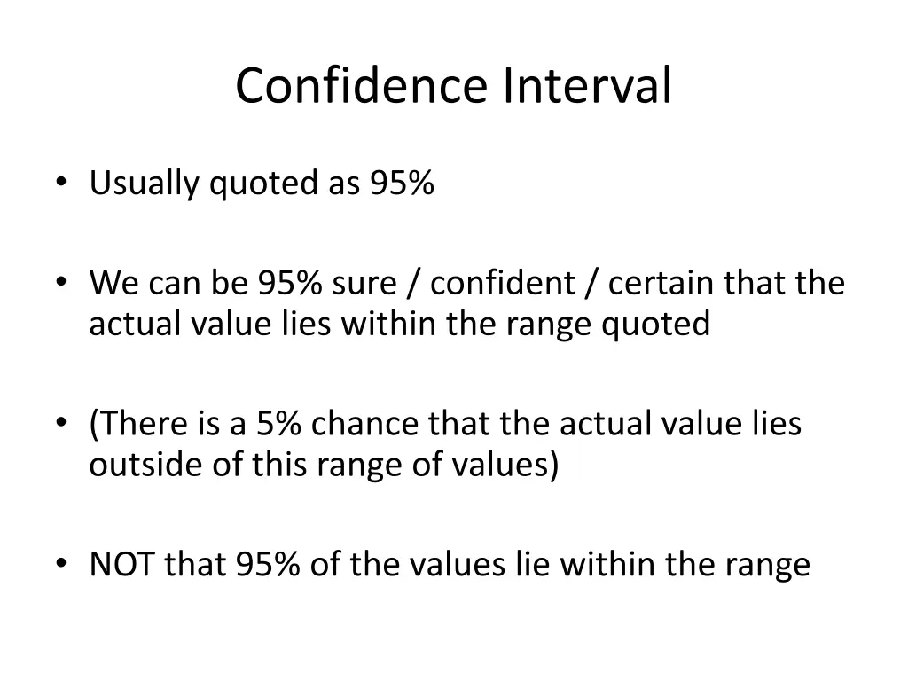 confidence interval