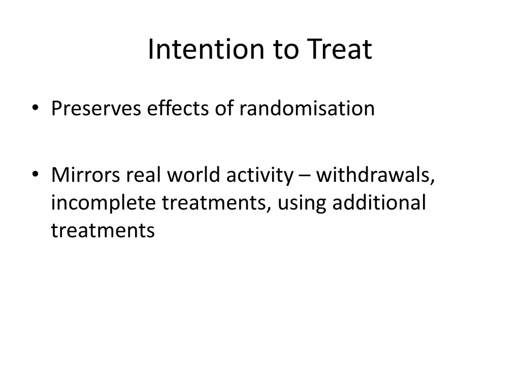 intention to treat 1