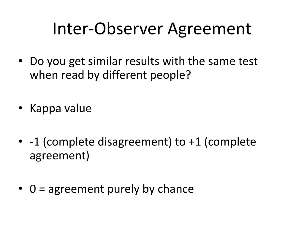 inter observer agreement