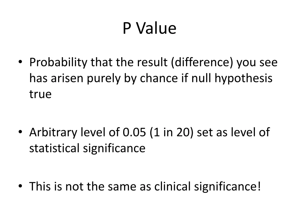 p value