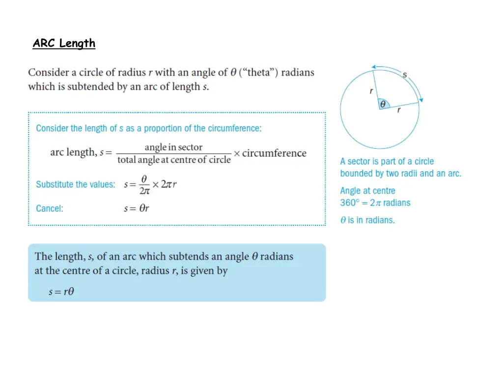 arc length