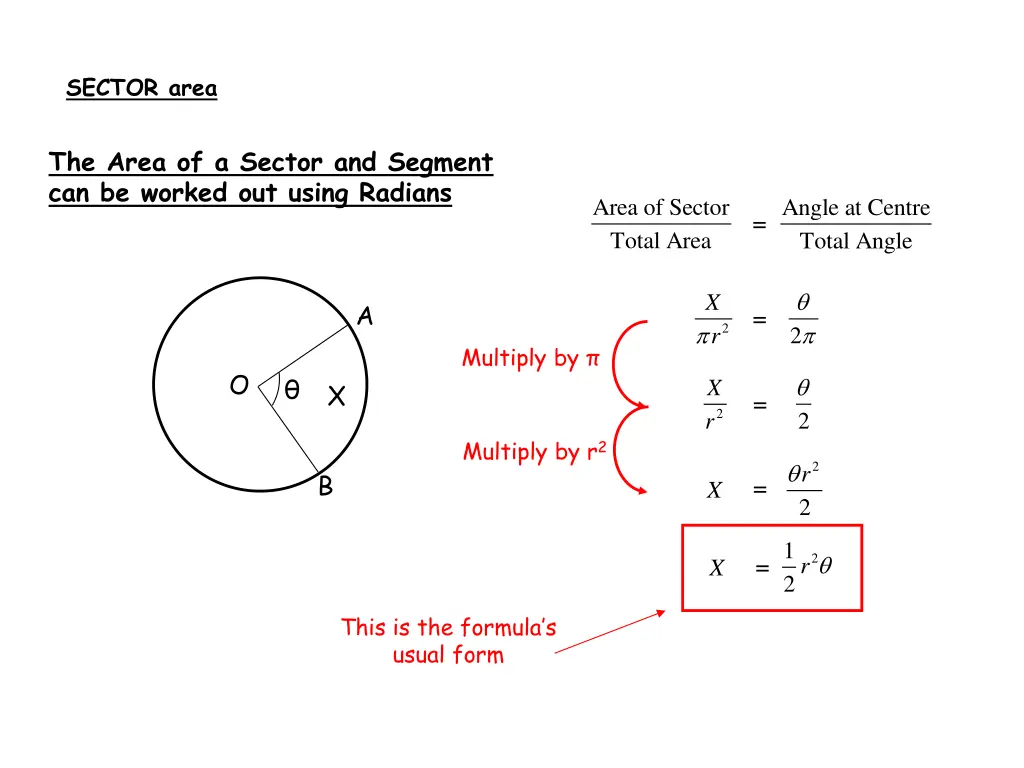 sector area