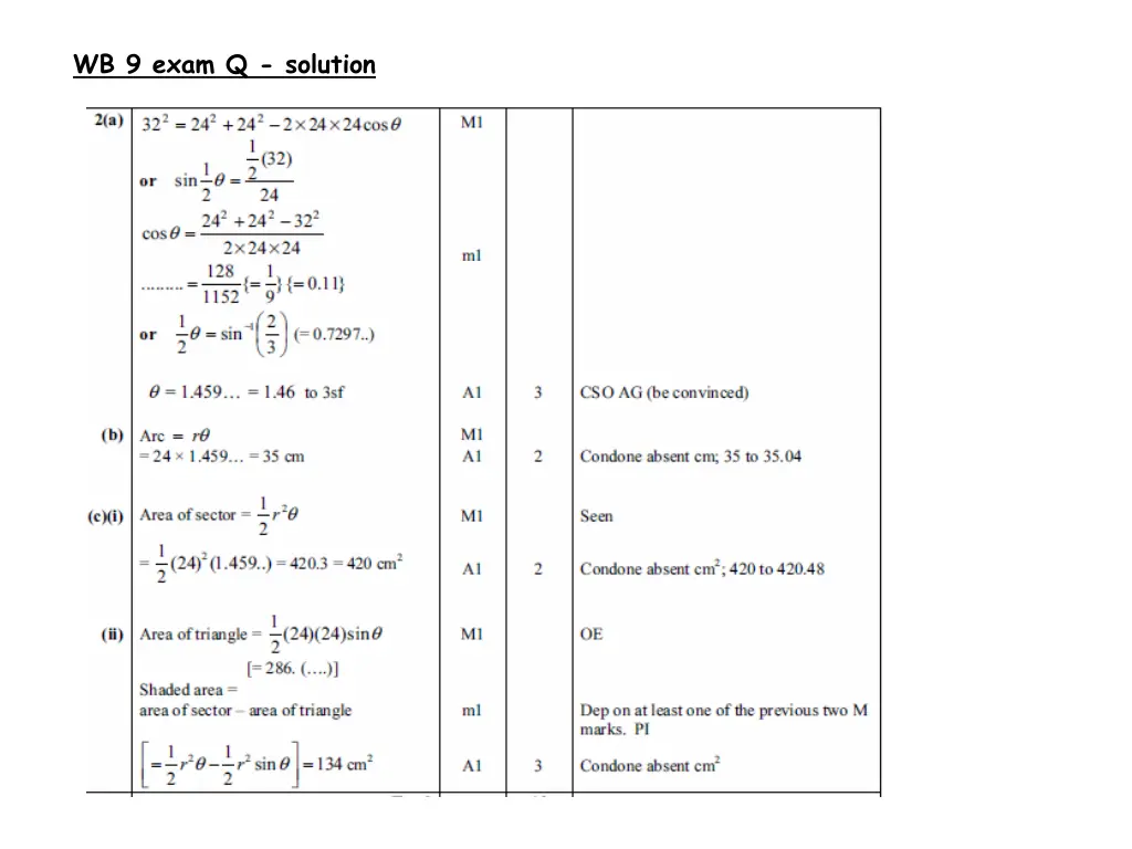 wb 9 exam q solution