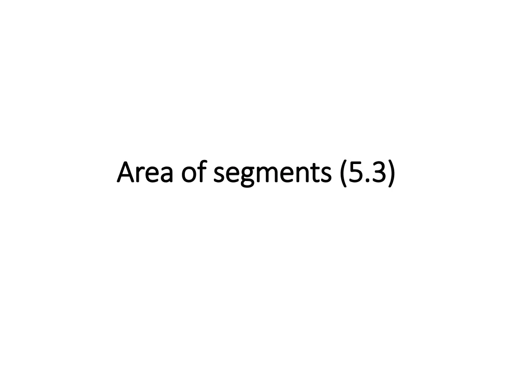 area of segments 5 3 area of segments 5 3