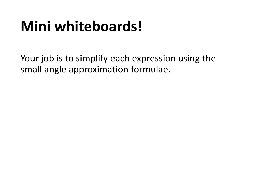 mini whiteboards