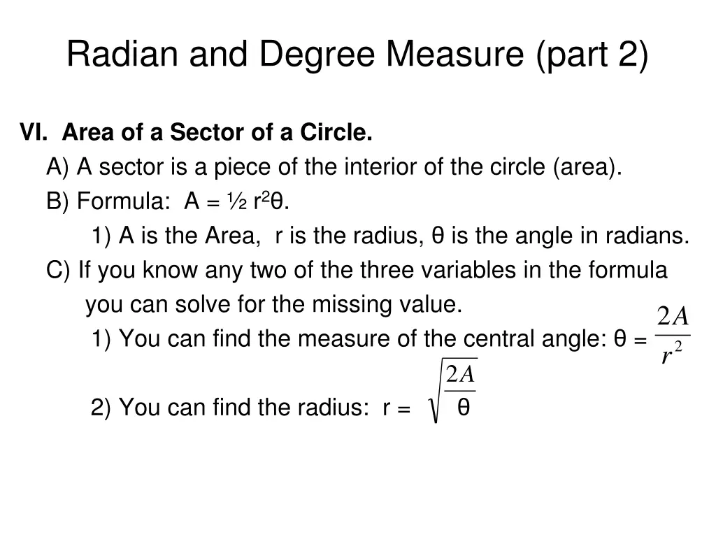 radian and degree measure part 2 1