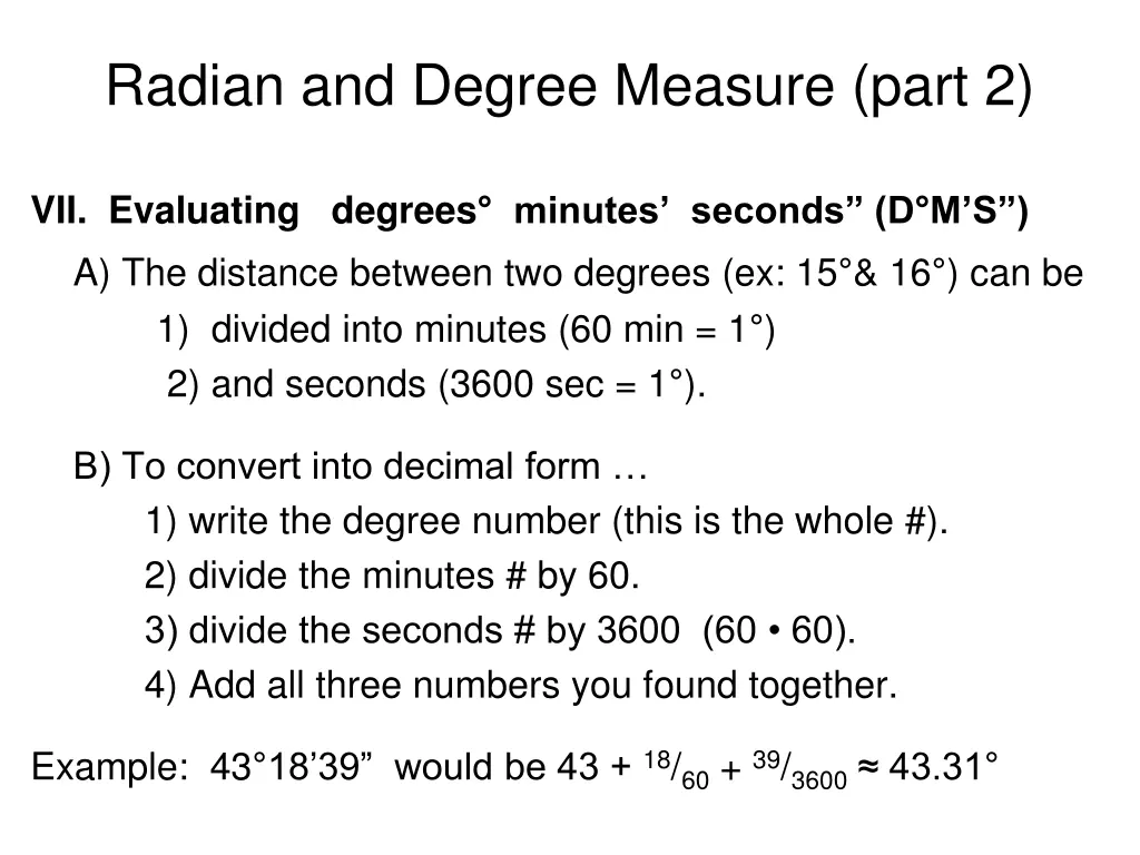 radian and degree measure part 2 2