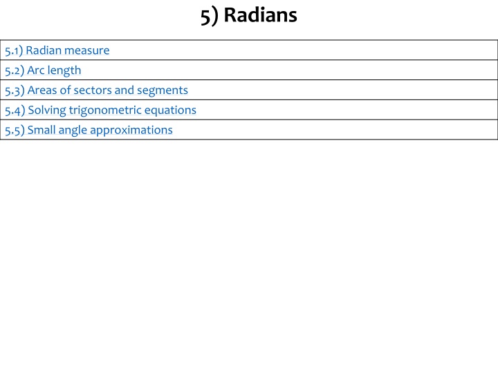 5 radians