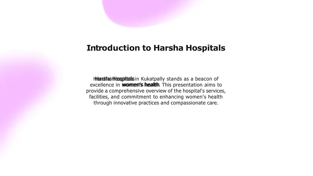 introduction to harsha hospitals