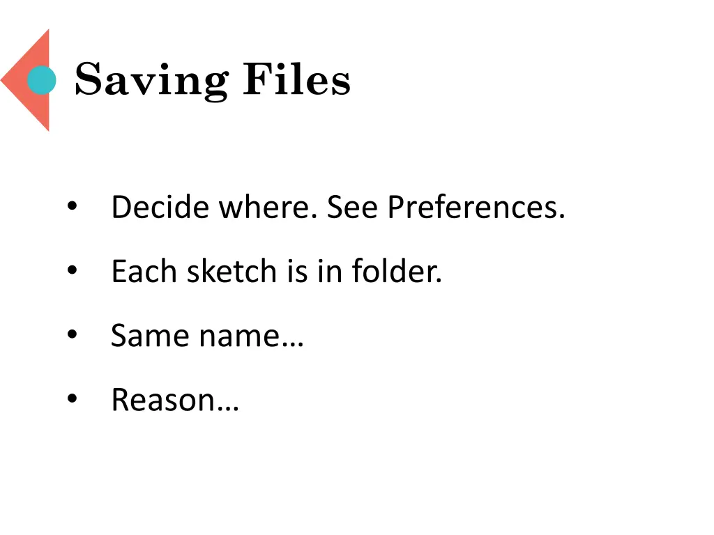 saving files