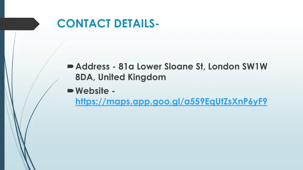 contact details