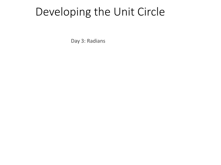 developing the unit circle