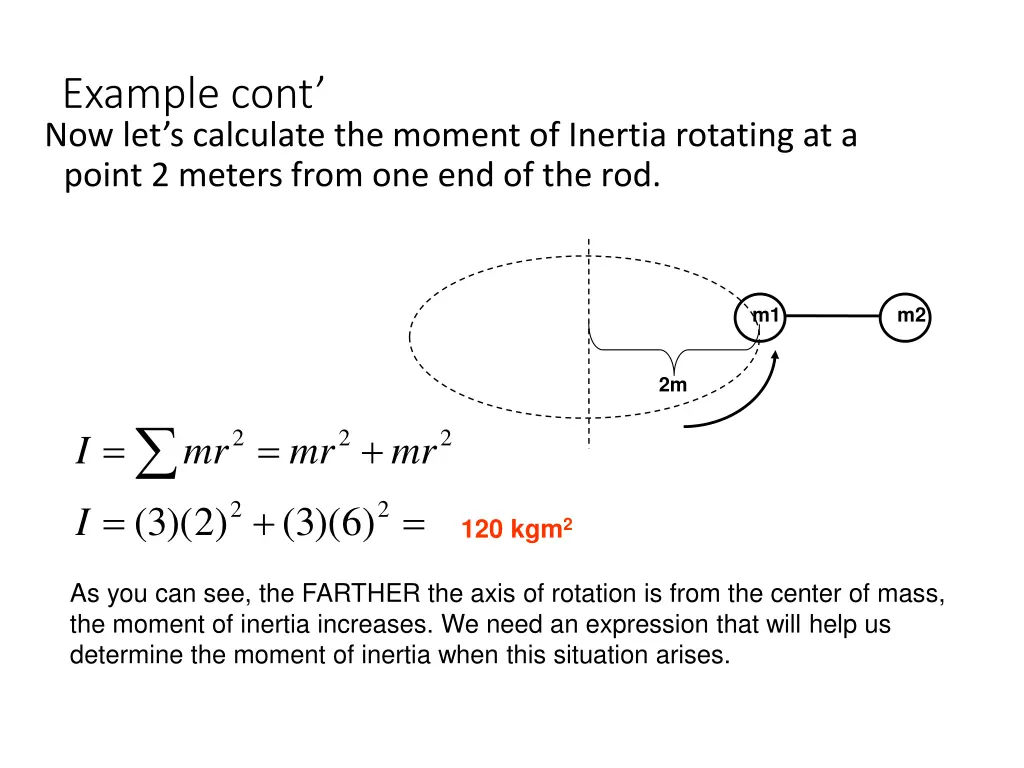 example cont now let s calculate the moment