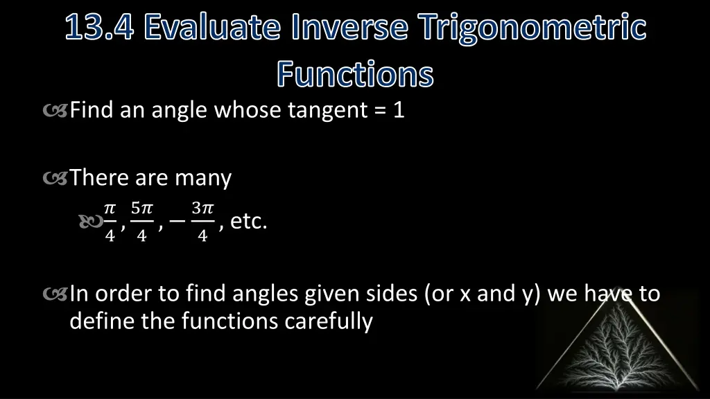 13 4 evaluate inverse trigonometric functions