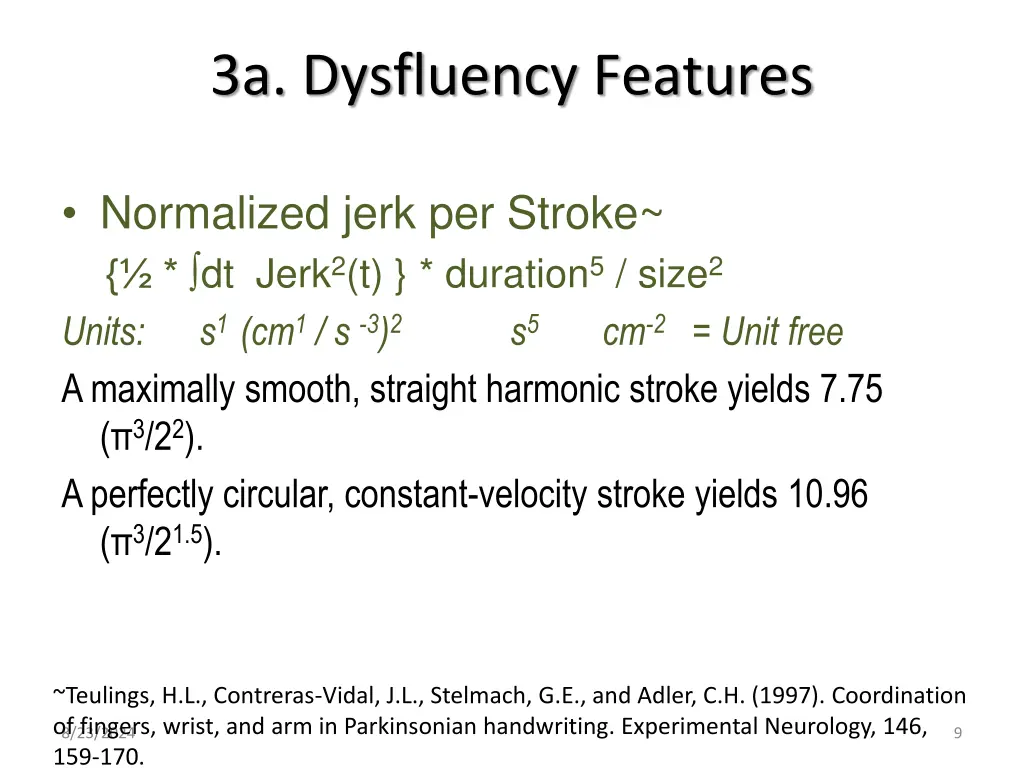 3a dysfluency features