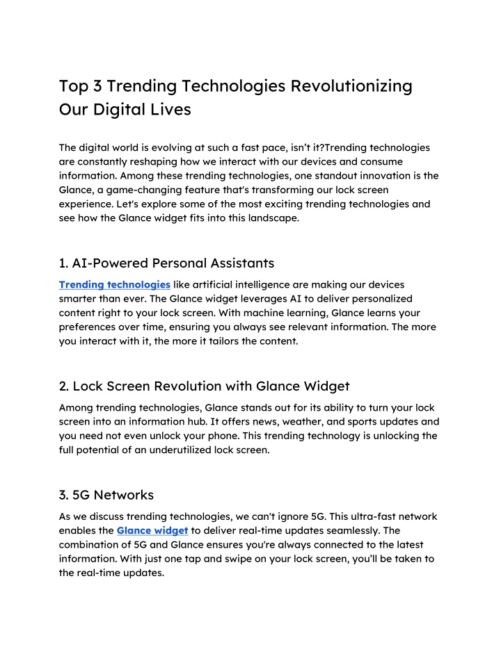 top 3 trending technologies revolutionizing