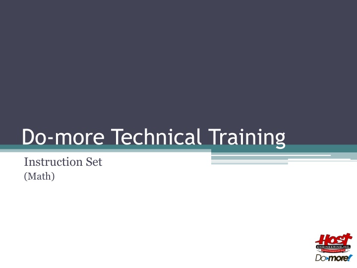 do more technical training instruction set math