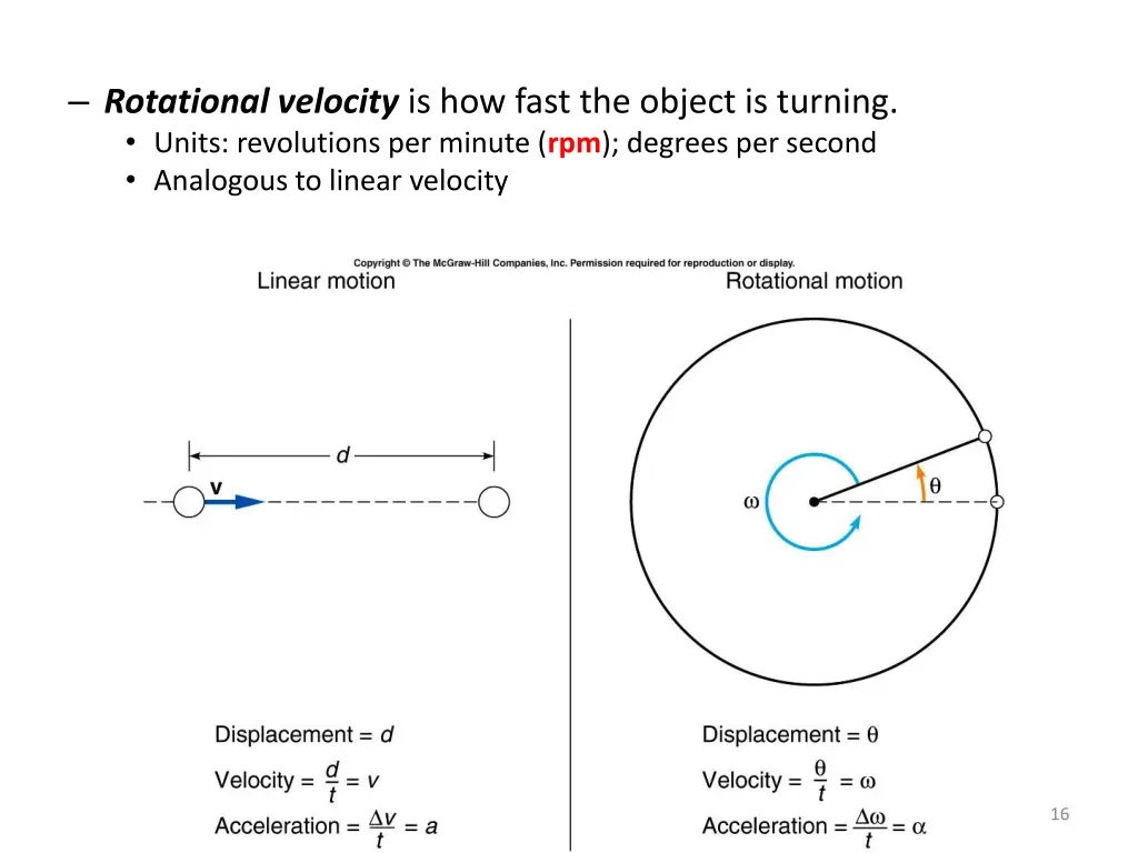 rotational velocity is how fast the object