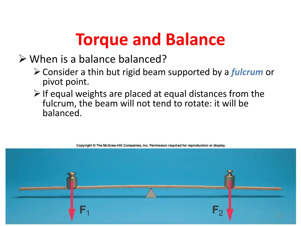 torque and balance when is a balance balanced