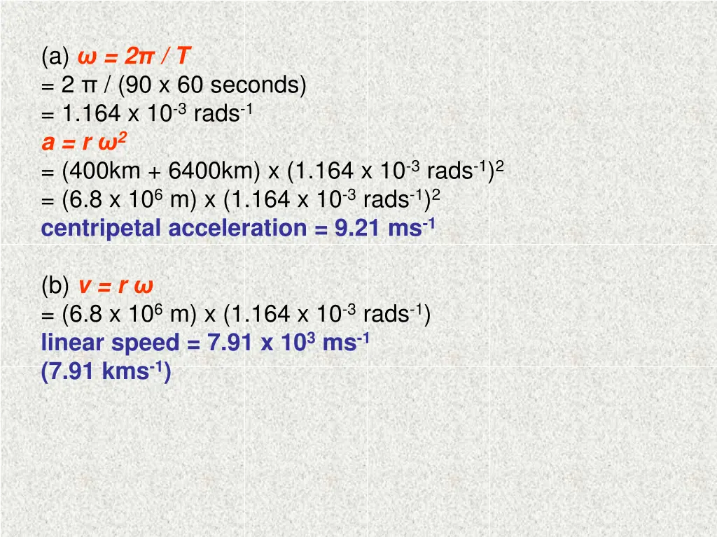 a 2 t 2 90 x 60 seconds 1 164 x 10 3 rads