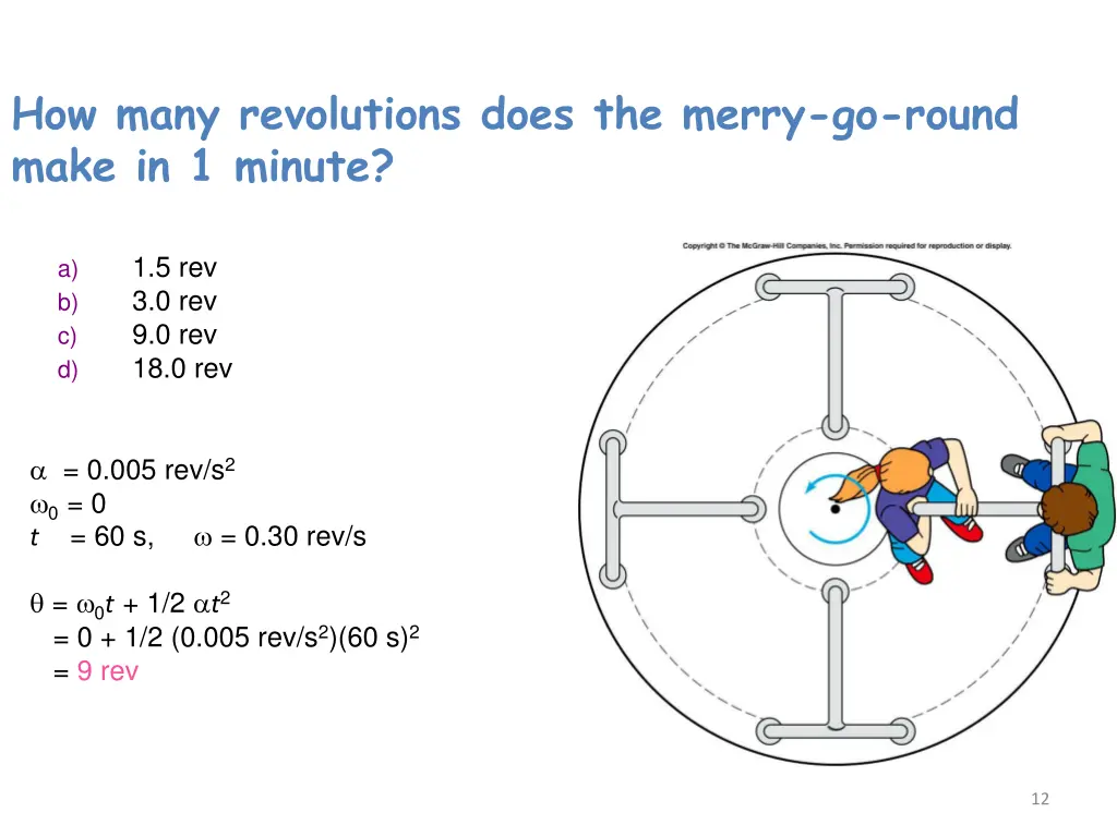 how many revolutions does the merry go round make