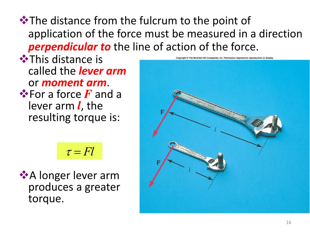 the distance from the fulcrum to the point