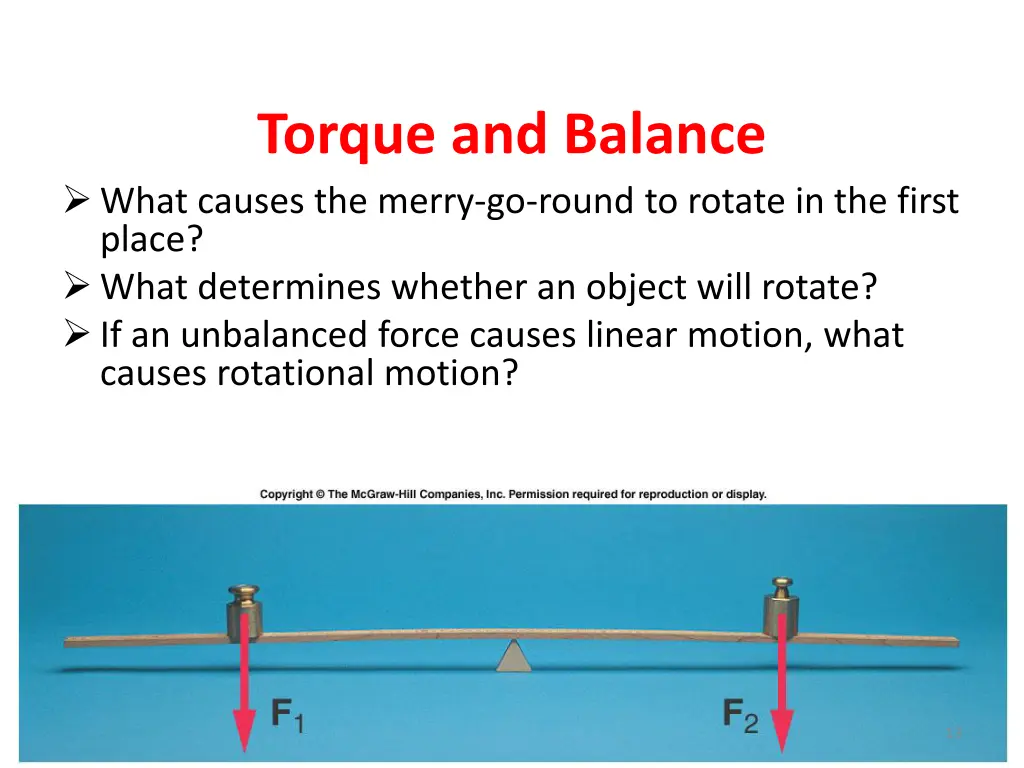 torque and balance what causes the merry go round