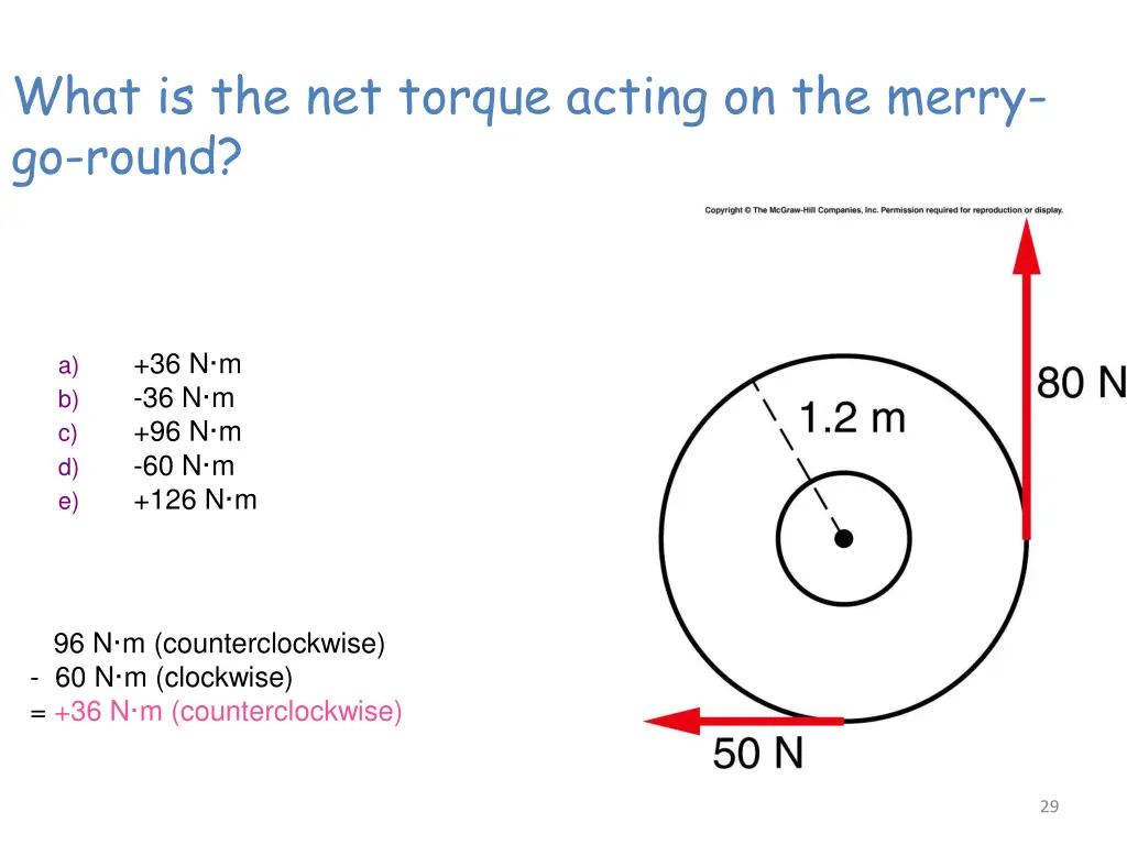 what is the net torque acting on the merry