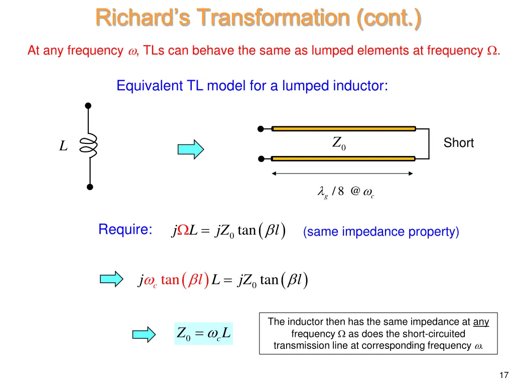 richard s transformation cont