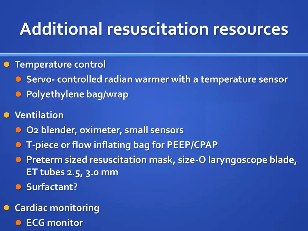 additional resuscitation resources