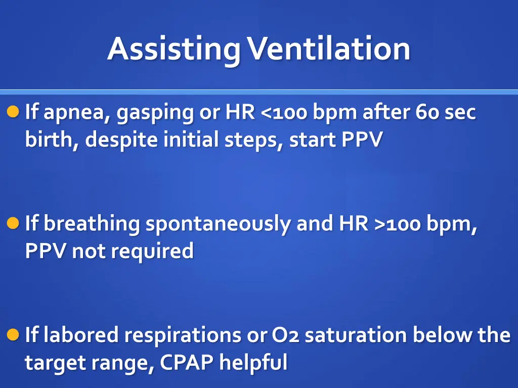 assisting ventilation