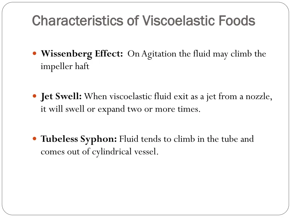 characteristics of characteristics of viscoelastic