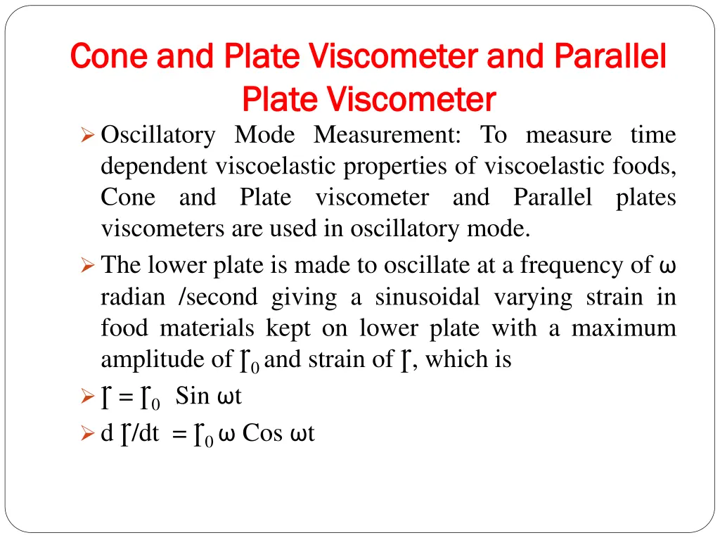 cone and plate viscometer and parallel cone