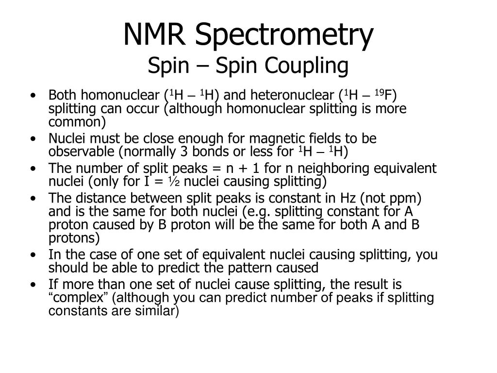 nmr spectrometry spin spin coupling 1