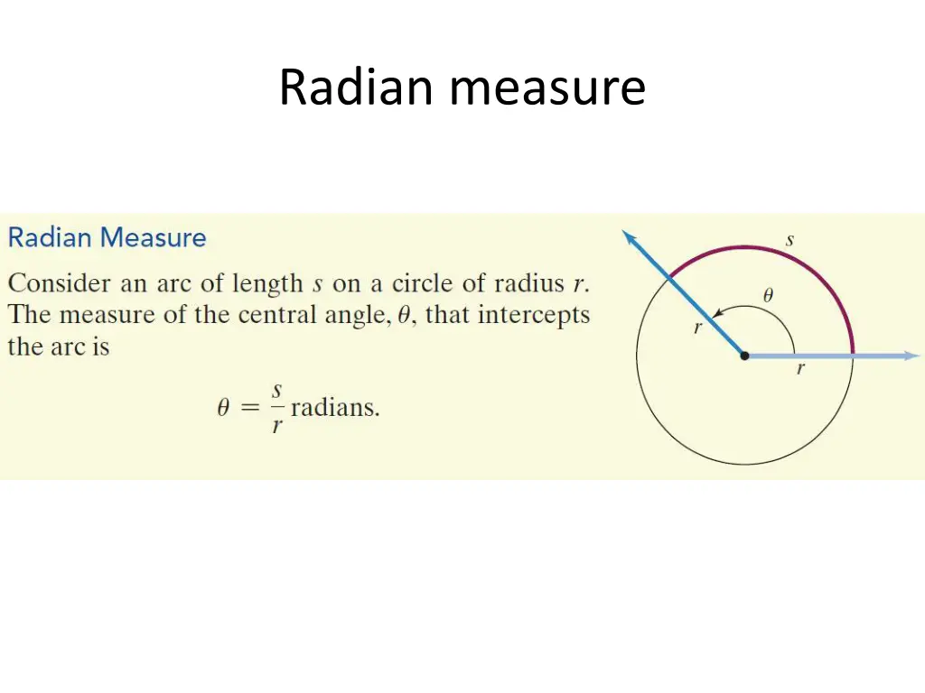 radian measure