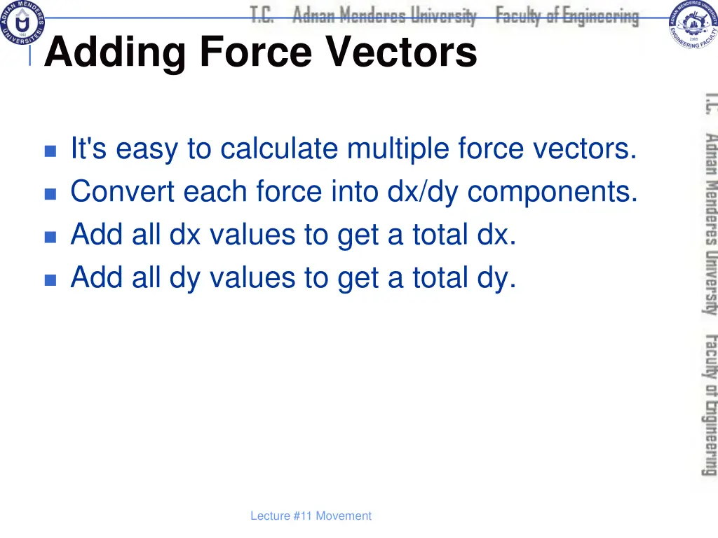 adding force vectors