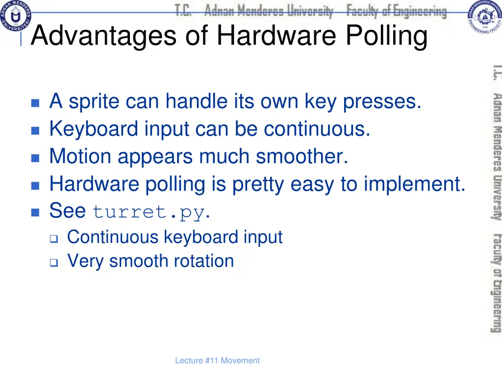 advantages of hardware polling