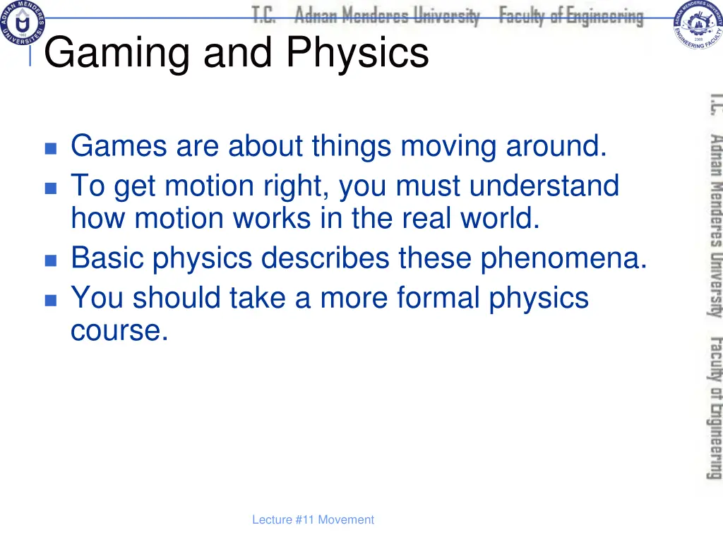 gaming and physics