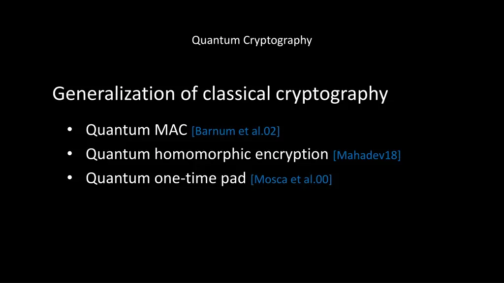 quantum cryptography