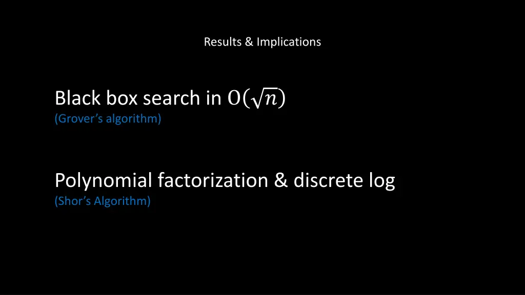 results implications