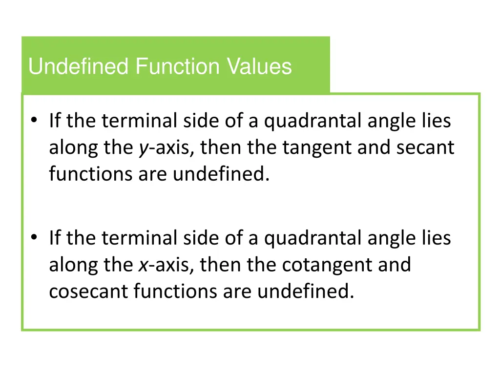 undefined function values