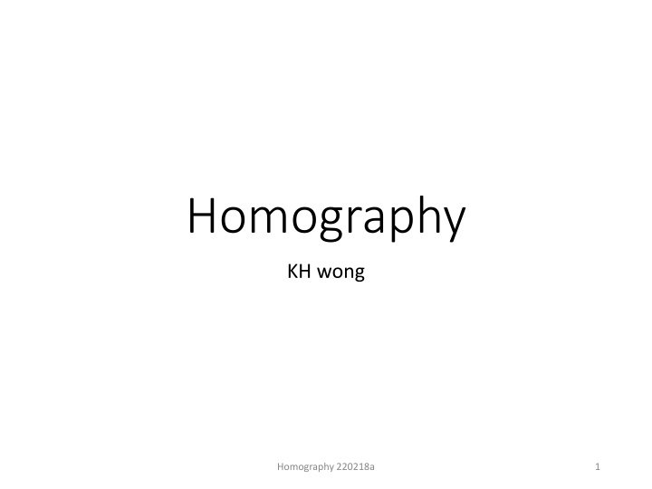 homography