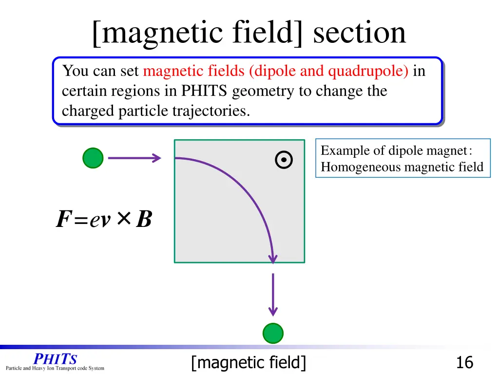 magnetic field section