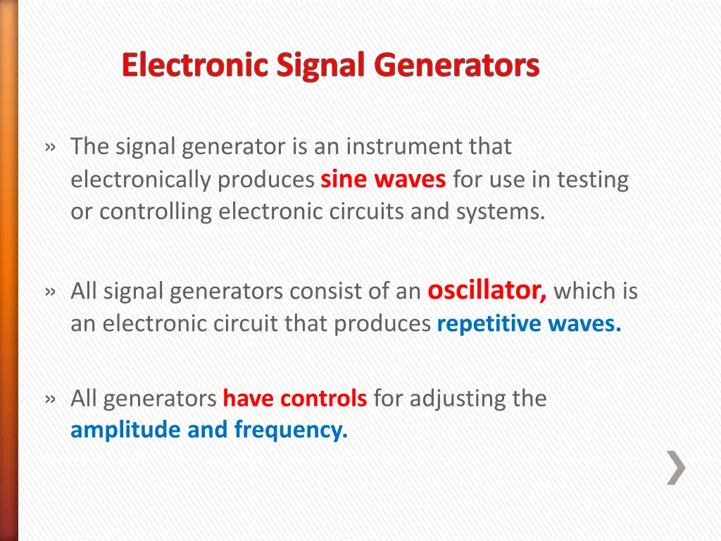 electronic signal generators