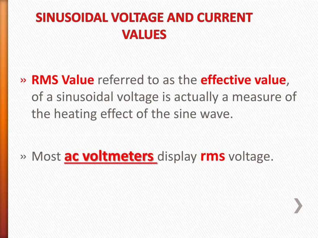 sinusoidal voltage and current values 2